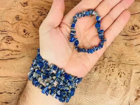 Браслет из натурального лазурита 7.5mm