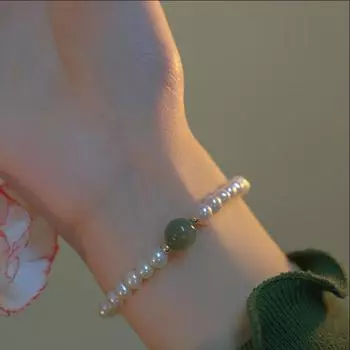Браслет из опала для женщин Ins Niche Design Pearl Girlfriend Универсальные переводные бусины