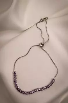 Браслет Lila Zircon Stone Elevator серебряного цвета