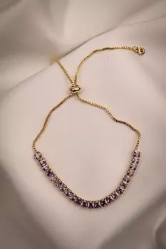 Браслет Lila Zircon Stone Elevator золотого цвета