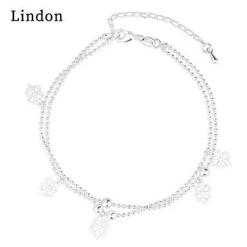 Браслет Lindon, ювелирные изделия, геометрические бусины, браслеты-цепочки, модный тонкий свадебный подарок для женщин и подруг серебряный