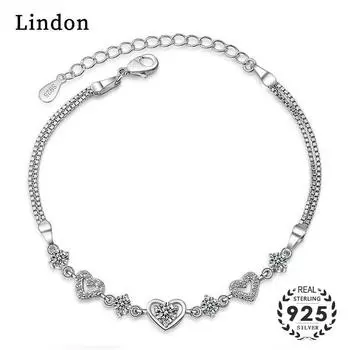 Браслет Lindon в форме сердца с цирконом, ювелирные изделия для женщин, свадебная вечеринка