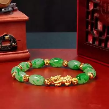 Браслет Lucky Women Jade Pixiu 3d PiYao Bracelet ADM светло-зеленый