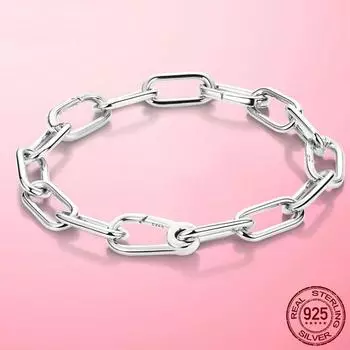 Браслет-медальон Rays of Life, серебристый, оригинальный, Me Charms, звено цепи ME, Pulseira Plata, оригинальный браслет, ювелирные изделия 17cm