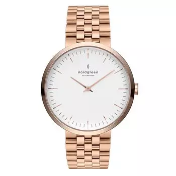 Браслет Nordgreen Infinity White Dial Rose Gold с 5 звеньями, 32 мм