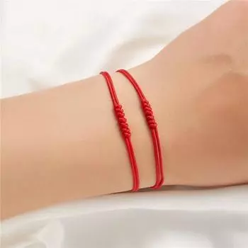 Браслет Red String, браслет Lucky Protection, 2 шт., подарки, хит продаж 16-30cm красный