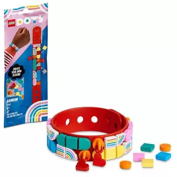 Браслет с подвесками LEGO Dots 41953 Игрушечный блок Подарочные украшения для творчества Мальчики Девочки 6 лет и старше Rainbow