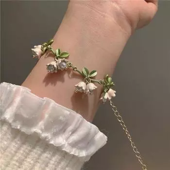 Браслет-серьги «Белая лилия» ~ Super Mori Spring New Girl разноцветный