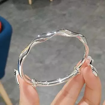 Браслет Twist Bangle Women Wave Bright Surface Ins Push Pull Регулируемый браслет Jewelry Y2K Accessories