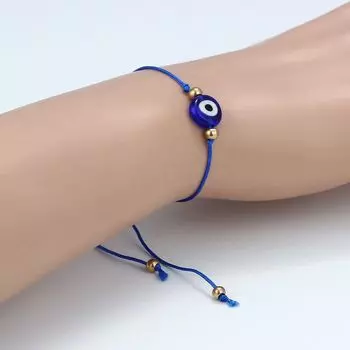 Браслеты Lucky Red Rope Greek Eye Fortune Bracelet Cute Demon Eye Bracelet Girls чёрный