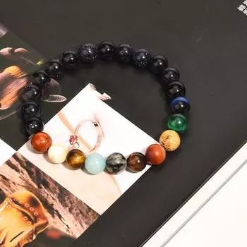 Браслеты с восемью планетарными камнями из агата