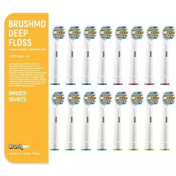 Brasmo Compatible Brown Oral B Electric Replacement Brush with Interdental 16 EB25 Brush, Toothbrush, Brush, Wiper, Pieces,