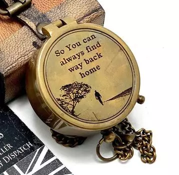 Brass Antique Pocket Compass Brass Nautical Compass, Handmade Compass, Christmas Gift, Gift for husband, Gift for her, Wedding Gift