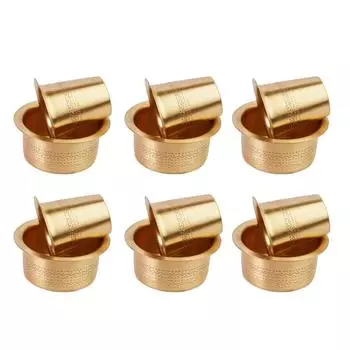 Brass Coffee Cup Dawara/Dabara & Tumbler for Serving Filter Coffee/Tea/Traditional kumbakonam Dabara Set Matt - 150ml (Set of 6)
