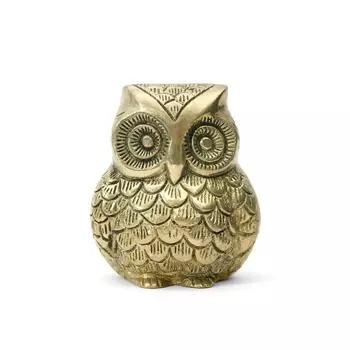 Brass Owl Statue | Height-9 cm Aprrox. | Vastu Idol for Home and Office | Zonal Placement-West | Owl Statue for Good Luck золотистый