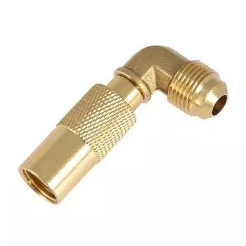 Brass Propanes 90 Degree Elbow Adapter for Camping Griddle Outdoor Cooking Accessories Brass Conversion Fitting