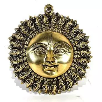 Brass Sun Statue | Height-15 cm Aprrox | Vastu Idol for Home and Office | Zonal Placement-East | Brass Sun for Vastu золотистый