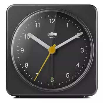 BRAUN Brown Будильник Настольные часы Будильник для путешествий Портативный Маленький Аналоговый BC03B [Товар]