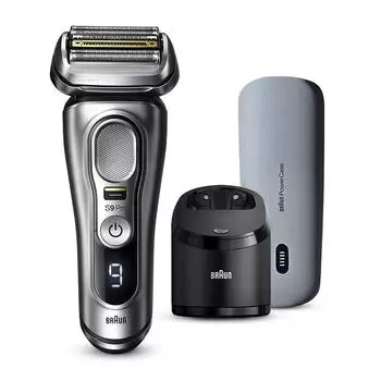 Braun Электробритва Series 9pro 9477cc с шайбой+зарядным устройством, дорожный футляр Mad Silver