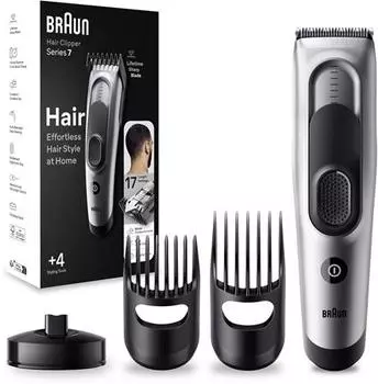 Braun Машинка для стрижки волос Series 7 HC7390, 17 вариантов регулировки длины TU прозрачный