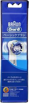 Электрическая зубная щетка Braun Oral B, сменная щетка, базовая щетка, 6 шт. [оригинальный продукт] (Идеальная чистота) EB20-6-EL синий