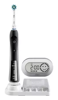 Braun Oral B Platinum Black 7000 Lite Electric Toothbrush D365156BK Smartphone App Linked Black