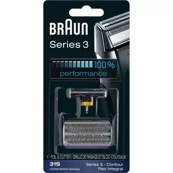 Braun Комбинированный набор лезвий для бритвы, серебристый, 31S, параллельное импортное лезвие/внутреннее (Японский продукт F/C31S) серебряный