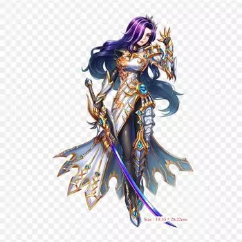 Brave Frontier Gabriela Art Character Термотрансферная печать виниловые нашивки наклейки для одежды аппликации своими руками моющиеся нашивки