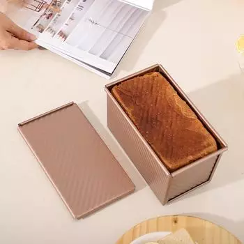 Bread Pan Loaf Baking Toast Pullman Box Tray Cake Tin Pans Molds Mold Lid Plates Making Non French Tool Metal Nonstick Mould Bun