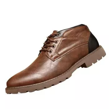 Breathable British Style Business Men s Formal Leather Shoes Thick Soled Casual Leather Men s Shoes 39