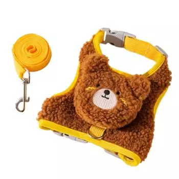Breathable Dog Collar Harness Soft Fleece Pet Vest Chest Strap Cat Vest Backpack Winter S