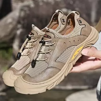 Breathable Mesh Shoes Large Size Soft Sole Casual Hole Shoes Lightweight Mesh Hollow Shoes 38