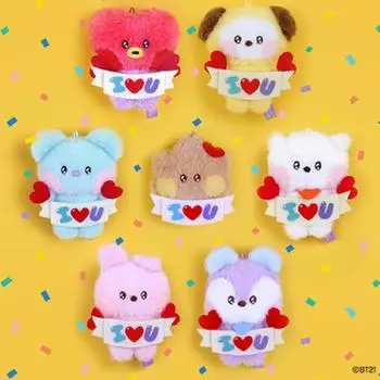 Брелок для ключей BT21 minini с надписью I LOVE YOU ver. CHIMMY