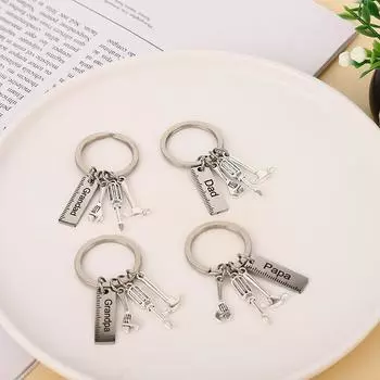 Брелок для ключей из нержавеющей стали в виде гаечного ключа и отвертки — подарок на День отца.