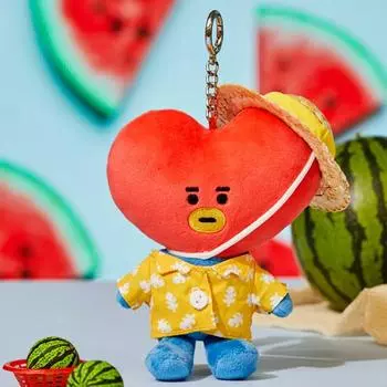 Брелок для ключей с куклой Line Friends BT21 TATA Summer Lane