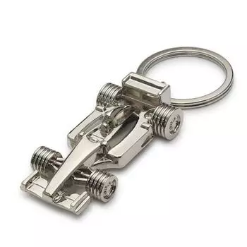 Брелок F1 3D Solid Silver Racing Брелок Мужской Ювелирные Изделия Брелок Подвеска