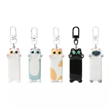 Брелок с милым котом из мультфильма, брелок с животными Kawaii, милый держатель для ключей из смолы, милая школьная сумка, кулон, парные подарки as the picture