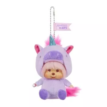 Брелок Sekiguchi Shinako x Monchhichi SS с большим лицом 247547 фиолетовый