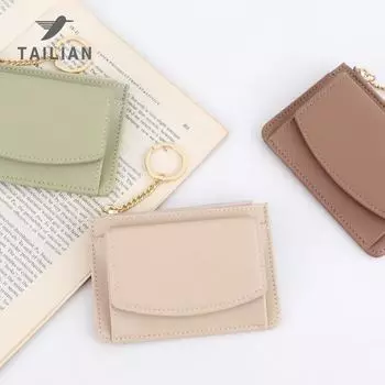 Брелок Tailian с несколькими картами: Держатель студенческой карты питания и дамский кошелек для монет зелёный