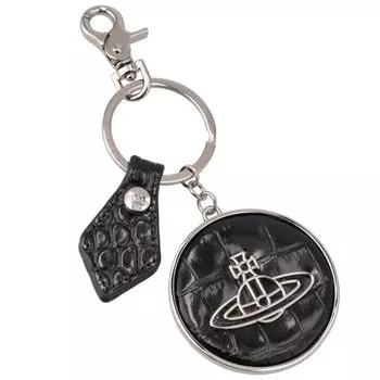 Брелок THIN LINE ORB Bag Charm Crocodil Keyring 82030103 L0039 [Vivienne Westwood] Брелок/Брелок [Продукт] чёрный