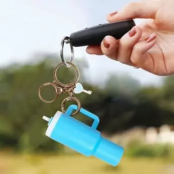 Брелок в виде мини-чашки в виде сердца, брелок в виде монеты, помады, небольшой предмет розовый