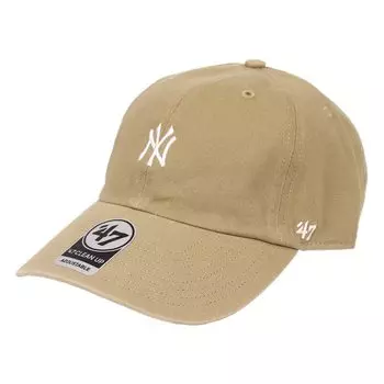 Бренд 47 Cap Mini Logo Cleanup CLEAN UP MENS LADIES CAP Chibi Logo Hat Forty Seven Yankees Beige Free Size 47 Men s Women s