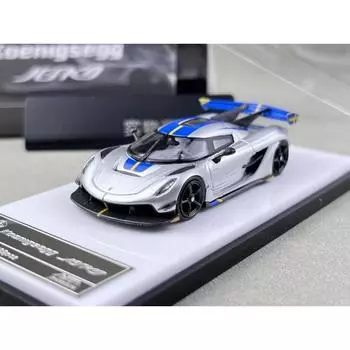 Brickhouse HKM 1:64 Silver Blue Jesko Attack Racing Sports Model Diecast Metal Car BN