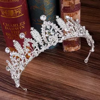 Свадебный сплав, инкрустированный стразами, венок из листьев, корейский стиль, изысканные стразы, свадебные и праздничные аксессуары, аксессуары для волос, повязка на голову