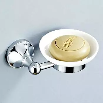 Bright silver Bathroom Soap Dish Wall Mounted Steel Brush Nickel Finished Sqaure Bath Soap Holder