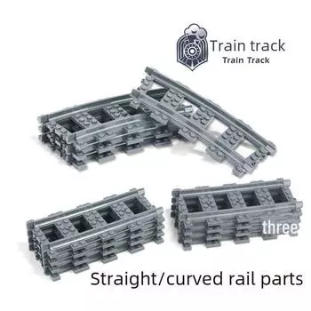 Brindle Building Blocks Train Track Series - Компоненты прямых и изогнутых путей Curved Track