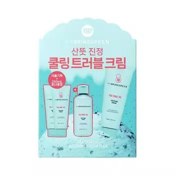 Bring Green Tea Tree Cica Успокаивающий крем плюс двойной ограниченный выпуск (+ Тонер 250) (Баскин Коллаборация) Cream Plus 100mL Double