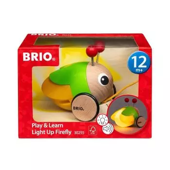 BRIO 30255 Игрушка-каталка Ages Pull Деревянный обучающий Светлячок, 1+ (Тянущий автомобиль, игрушка, игрушка)