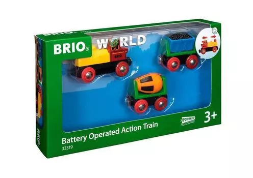 BRIO WORLD Power Action Train 3 Возраст 3 и старше Деревянный Электрический 33319 [Все части] (Игрушечный поезд, рельсы, локомотив)