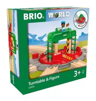 BRIO WORLD поворотный стол с игрушечной фигуркой деревянный 33476 (поезд рельс)